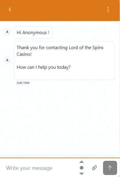 lord of spins casino chat
